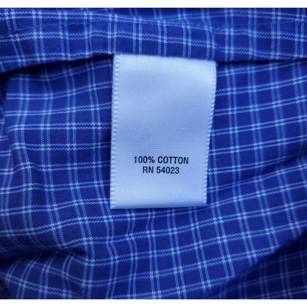 Banana Republic Soft Wash Shirt Mens XL Blue Plaid Cotton Button Down Pocket